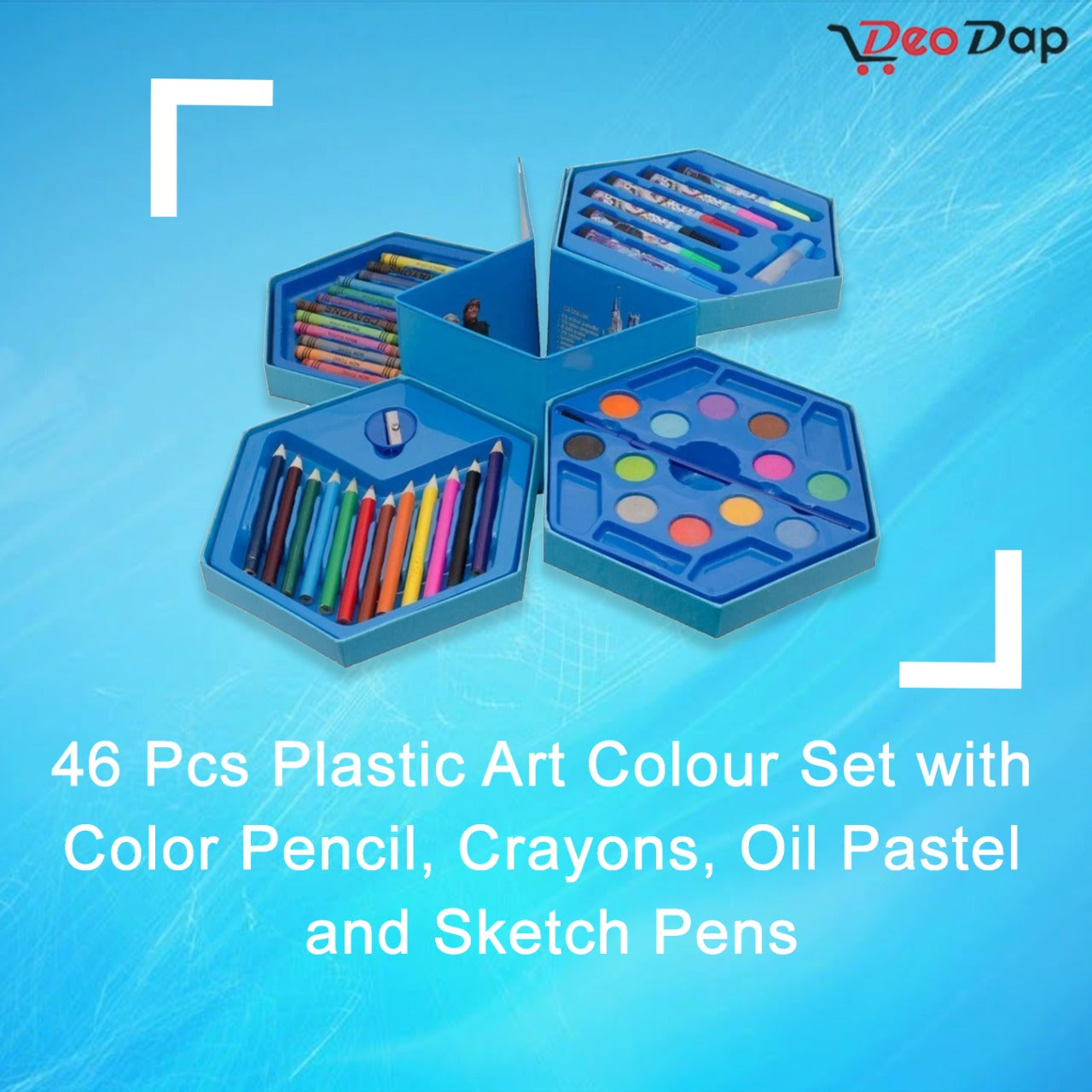 Plastic art set with various colors Plastic art set with various colors